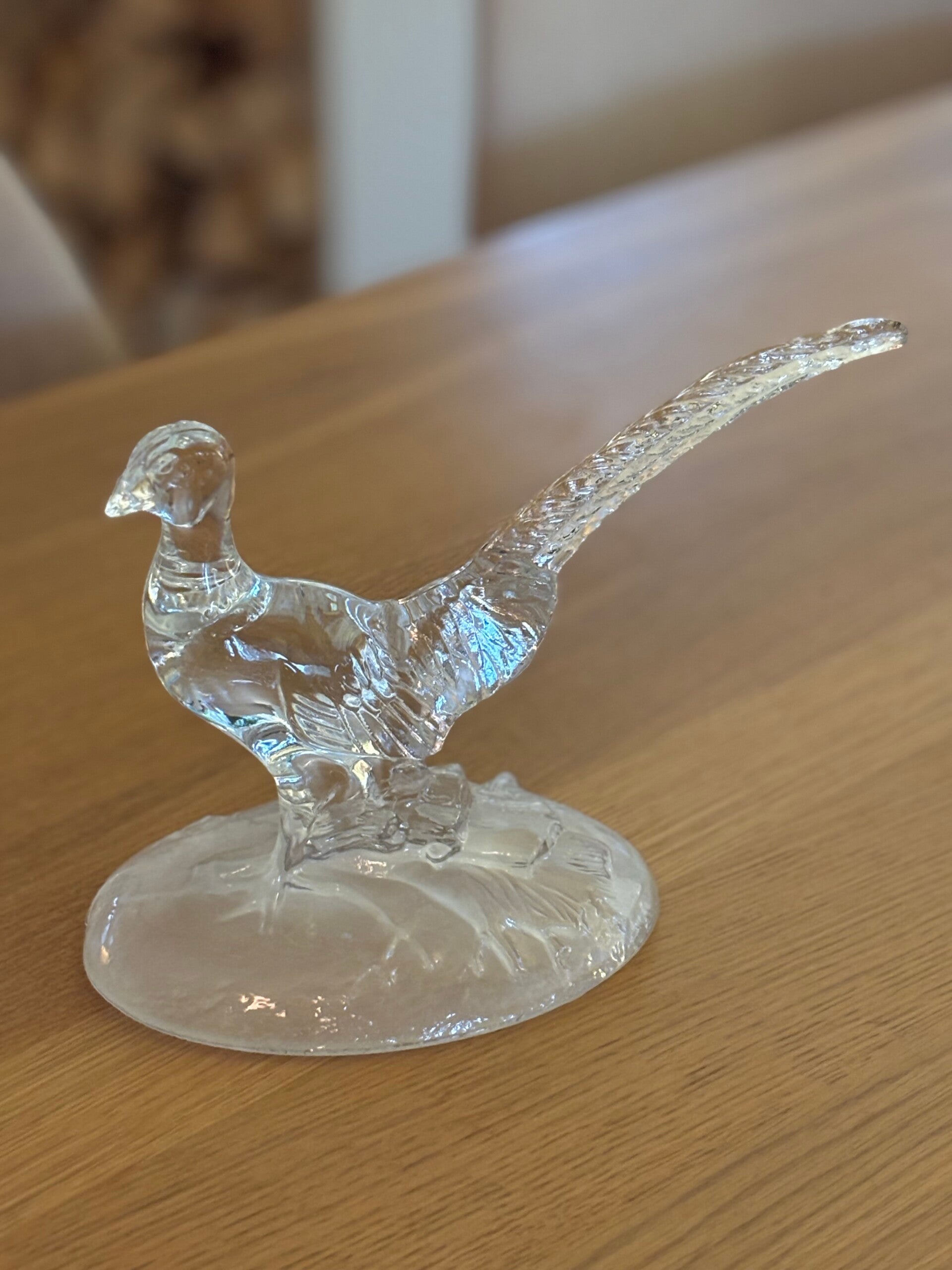 Glazen fazant van Cristal d'Arques - Glass pheasant by Cristal d'Arques