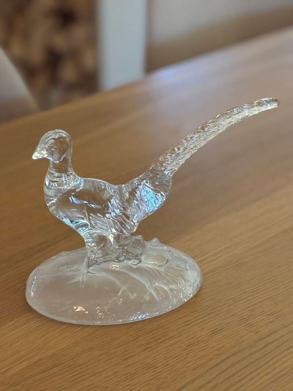 Glazen fazant van Cristal d'Arques - Glass pheasant by Cristal d'Arques