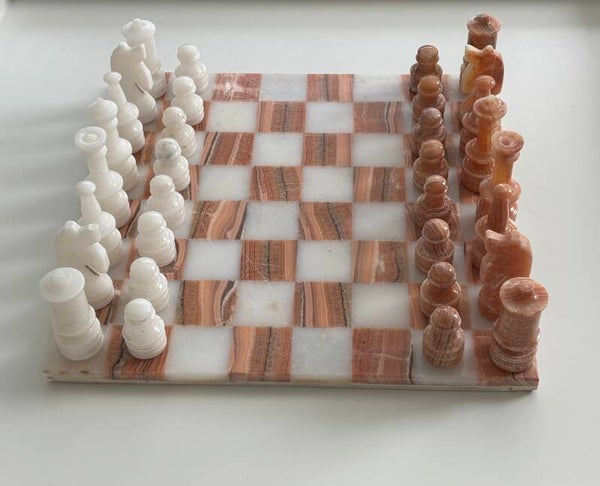 Groot schaakbord - Large onyx chessboard