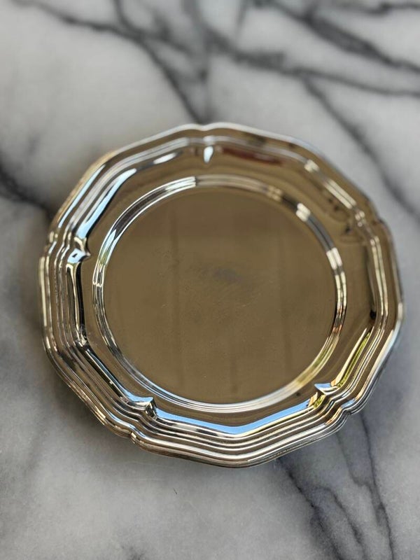 Klein presenteerblaadje van alpaca uit de jaren ’70 - Small alpaca serving tray from the 1970s