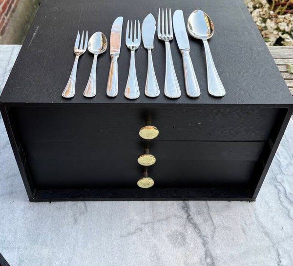 Prachtige vintage bestekcassette - Gorgeous vintage cutlery set