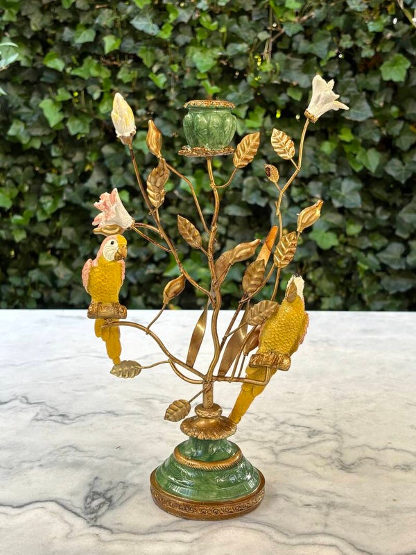 Decoratieve kandelaar met vogels - Decorative candlestick with birds