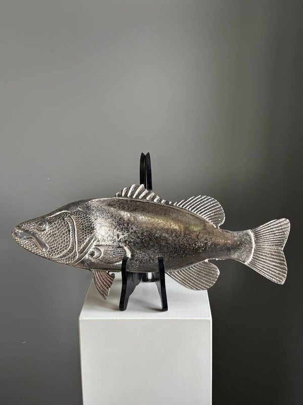 Metalen schaal 'vis' - Metal fish-shaped serving dish