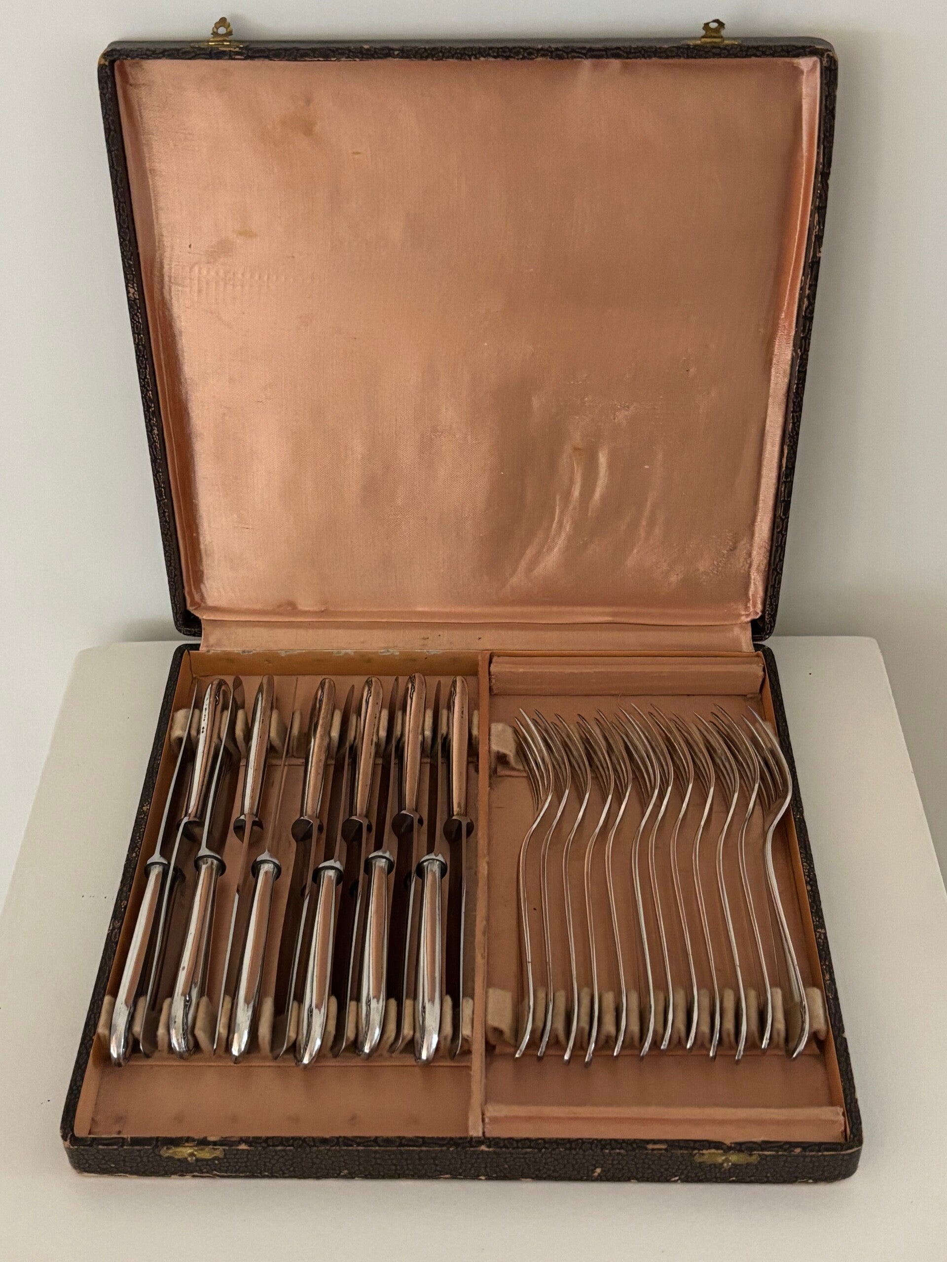 Prachtige verzilverde bestekset van GES Solingen - Beautiful silver-plated cutlery set by GES Solingen