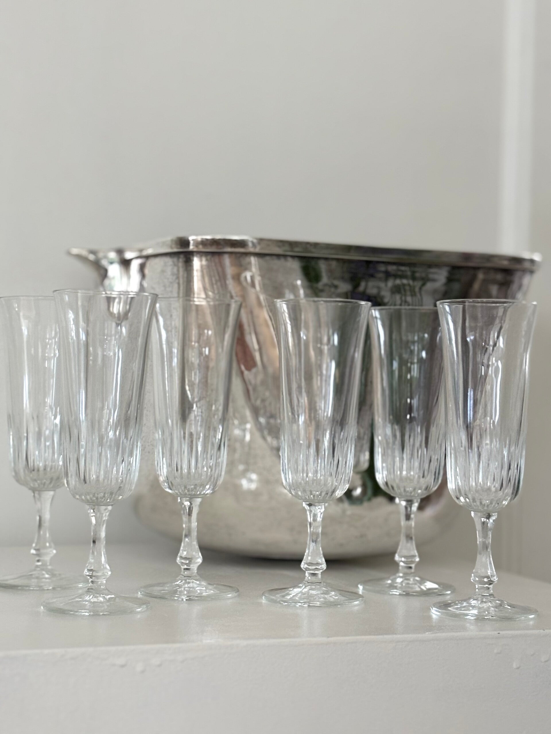 Set van 6 Champagneflûtes - Set of 6 Champagne flutes