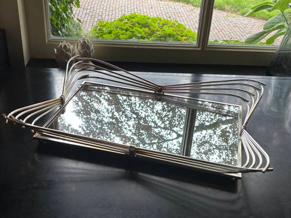 Mid-century spiegeldienblad - Mid-century mirrored serving tray