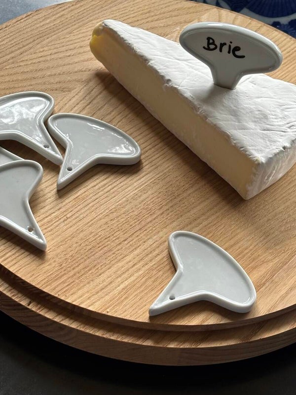 Set van 6 keramieken kaasmarkers - Set of 6 ceramic cheese markers