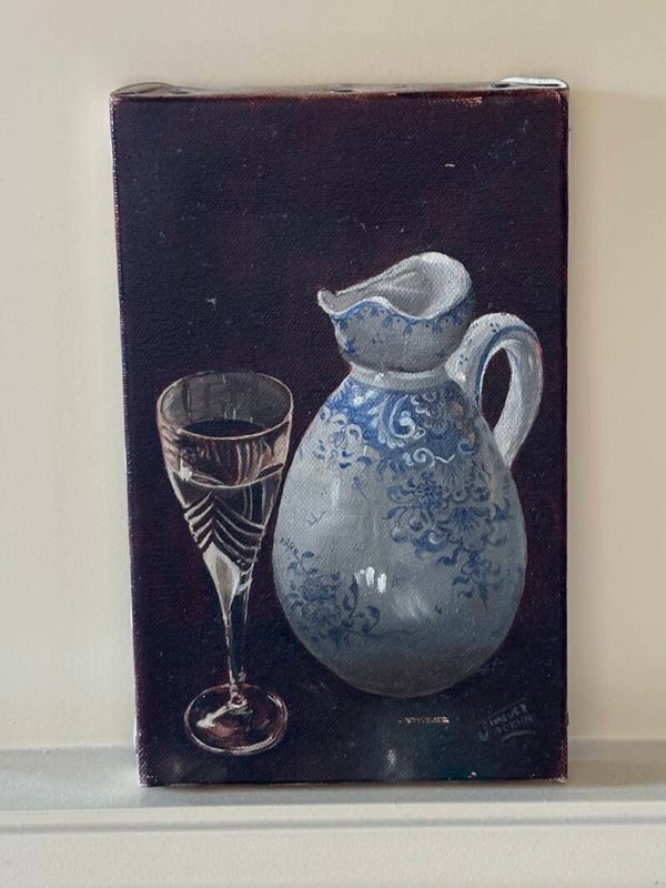 Oud schilderijtje op canvas Jimenez Jackson - Small antique oil painting on canvas by Jimenez Jackson