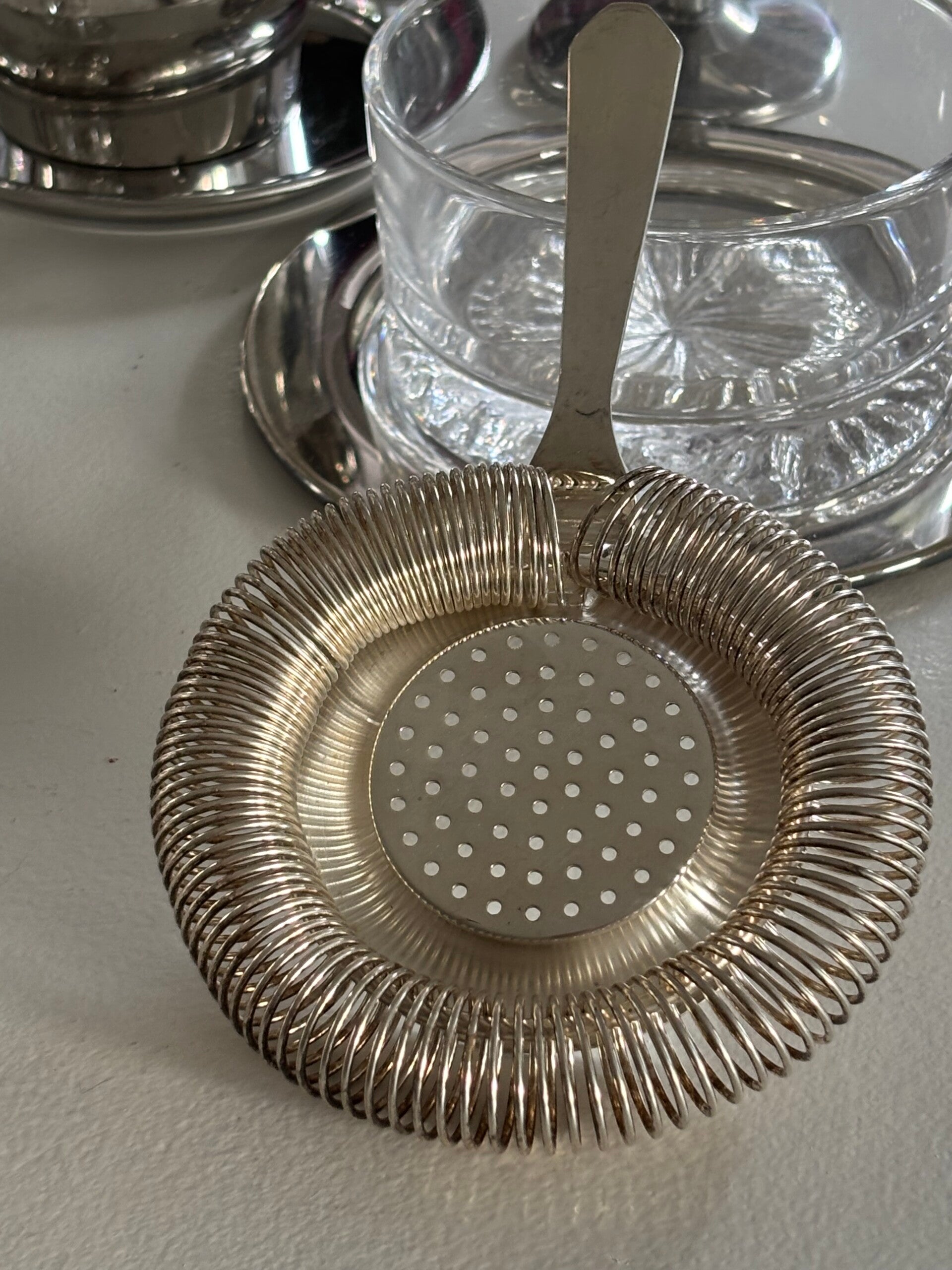 Verzilverde cocktail strainer - Silver-plated cocktail strainer