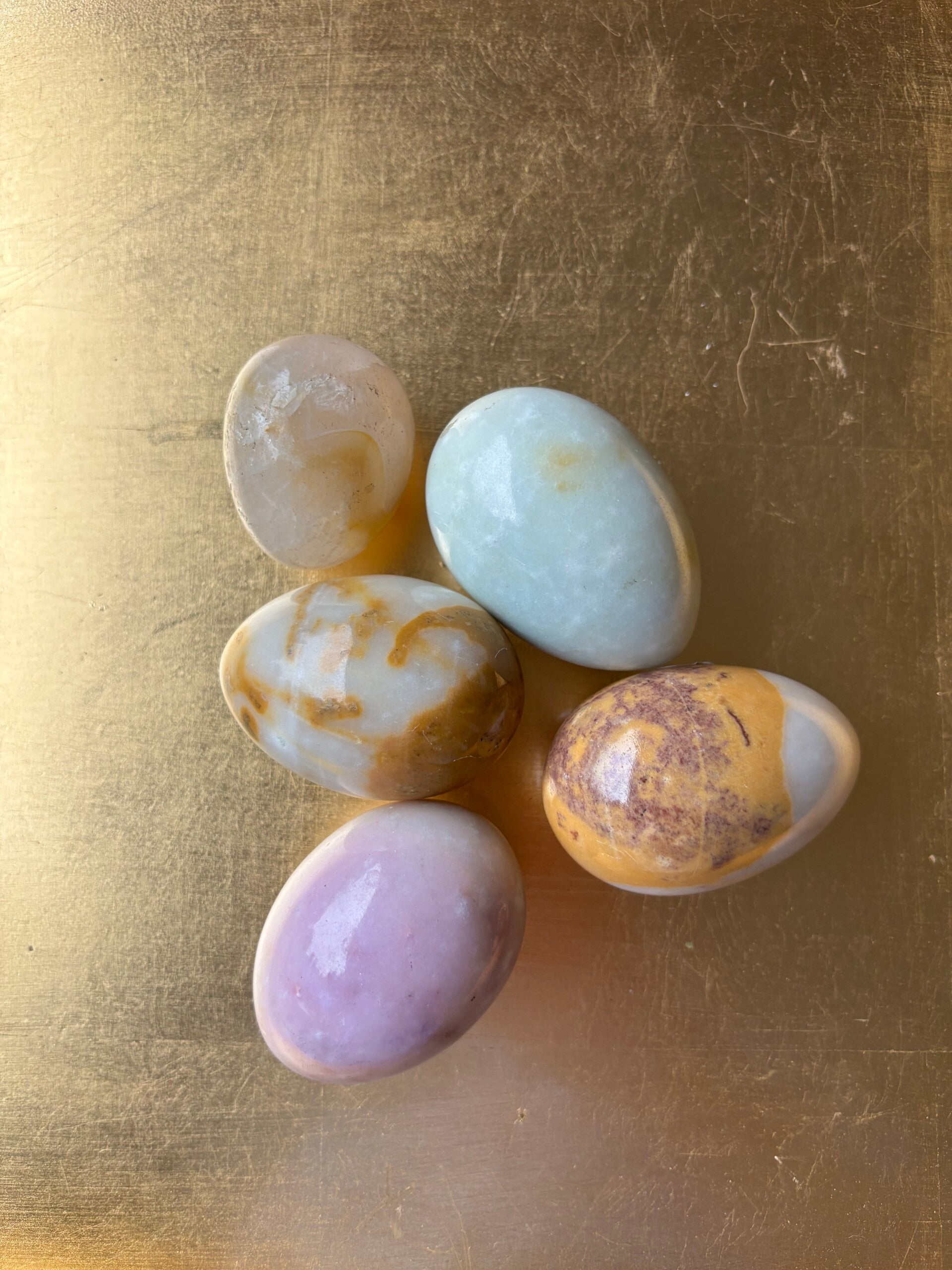 5 Decoratieve marmeren eieren - 5 Decorative marble eggs