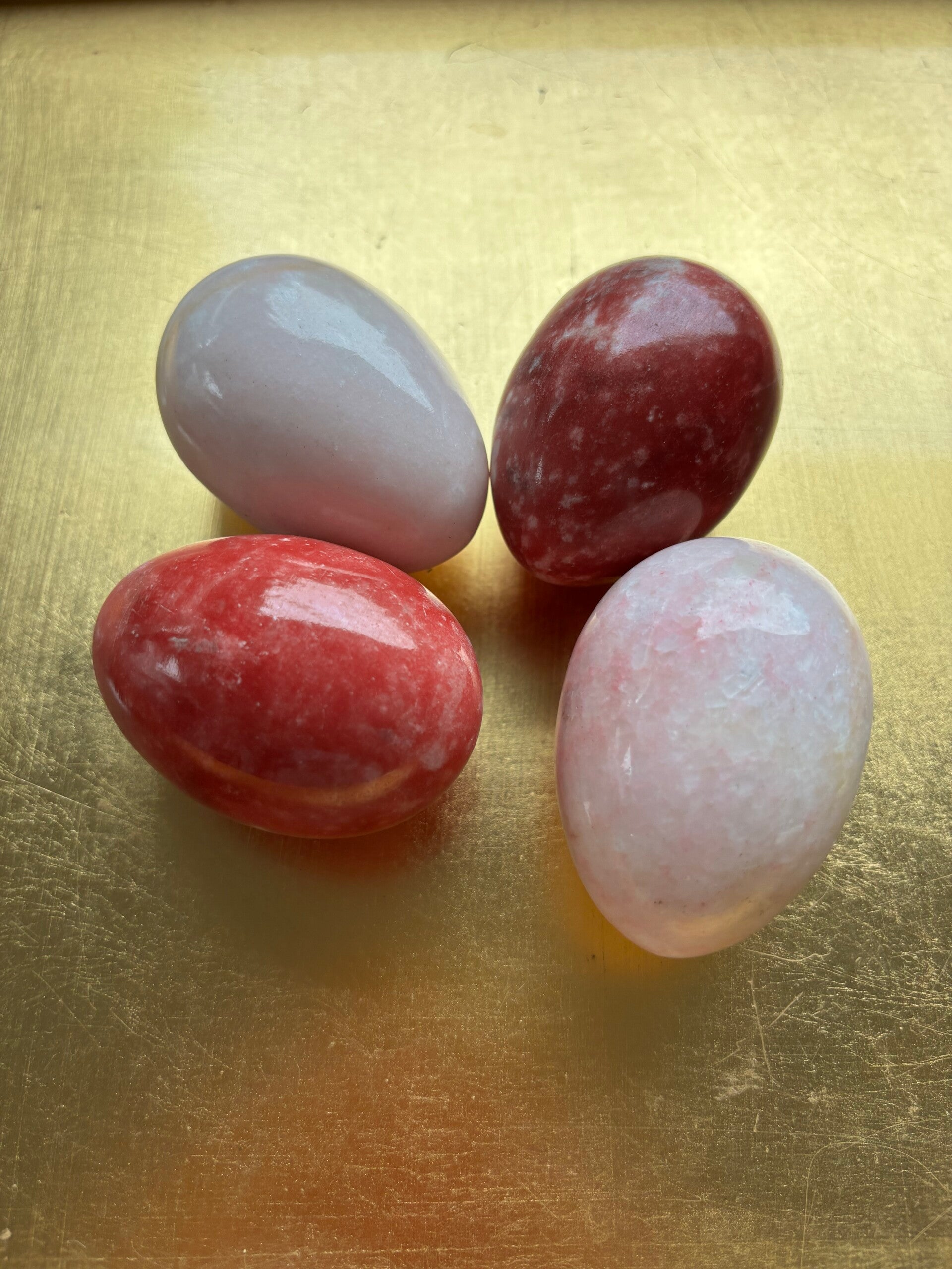 4 Decoratieve marmeren eieren - 4 Decorative marble eggs