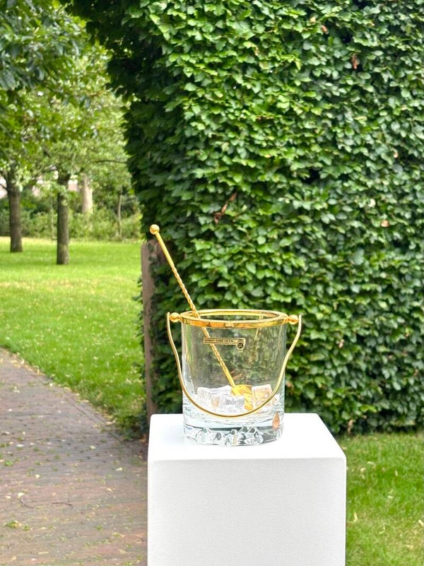 Kristallen ijsemmer met bijpassende ijslepel - Crystal ice bucket with a matching ice scoop
