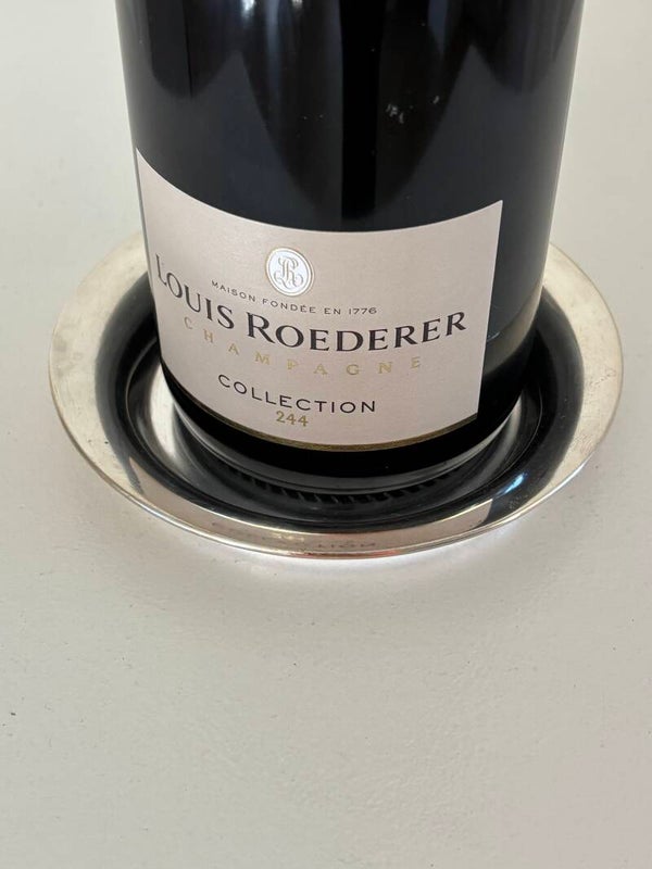 Verzilverde flesonderzetter Bruno Wiskemann - Silver-plated bottle coaster Bruno Wiskemann