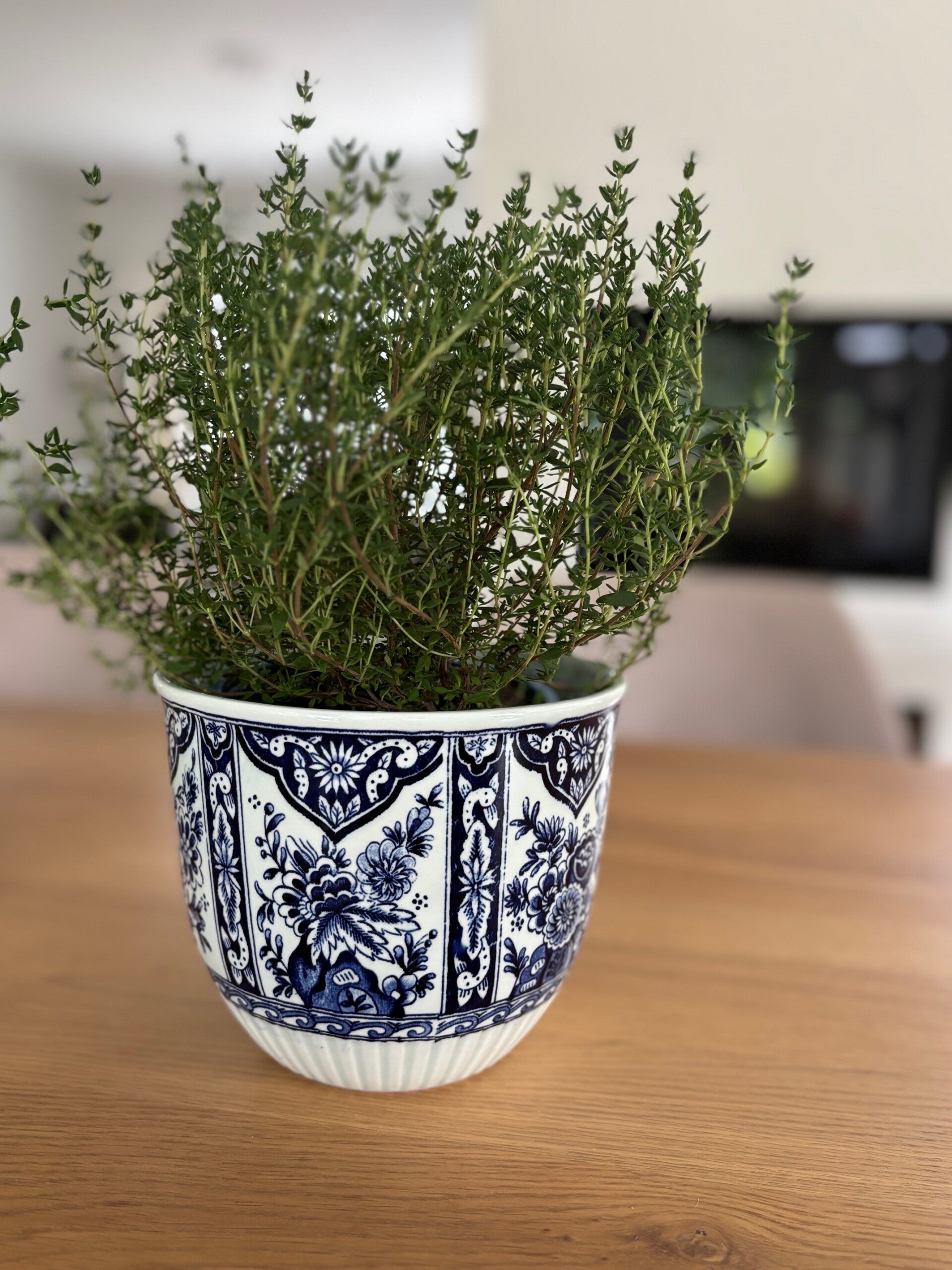 Delfts blauwe bloempot Royal Sphinx Maastricht - Delft blue flowerpot by Royal Sphinx Maastricht