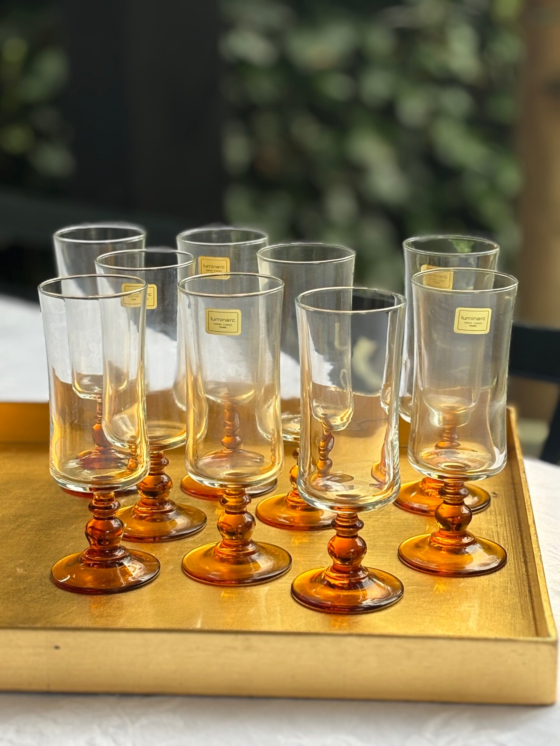 9 Champagneflutes van Luminarc France - 9 Champagne flutes by Luminarc France