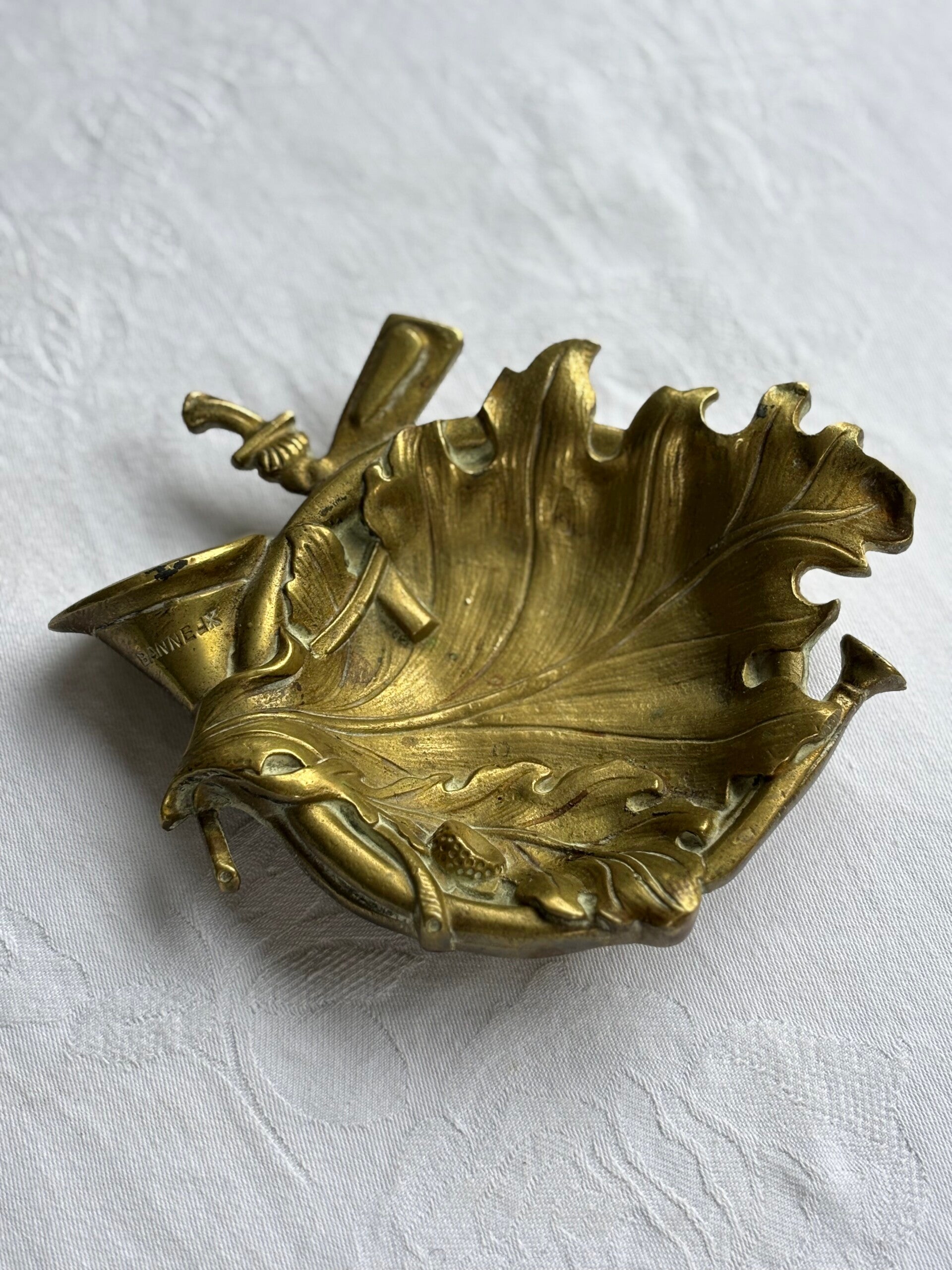 Antiek Frans messing schaaltje - Antique French brass dish