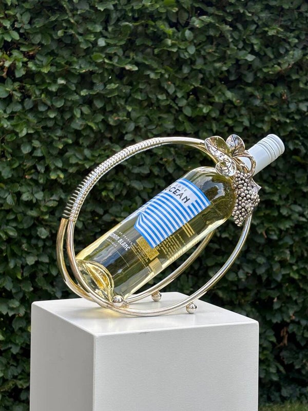 Elegante verzilverde fleshouder - Elegant silver-plated bottle holder