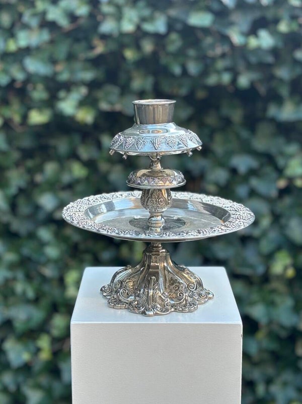 Verzilverde wijnfontein - Silver-plated wine fountain