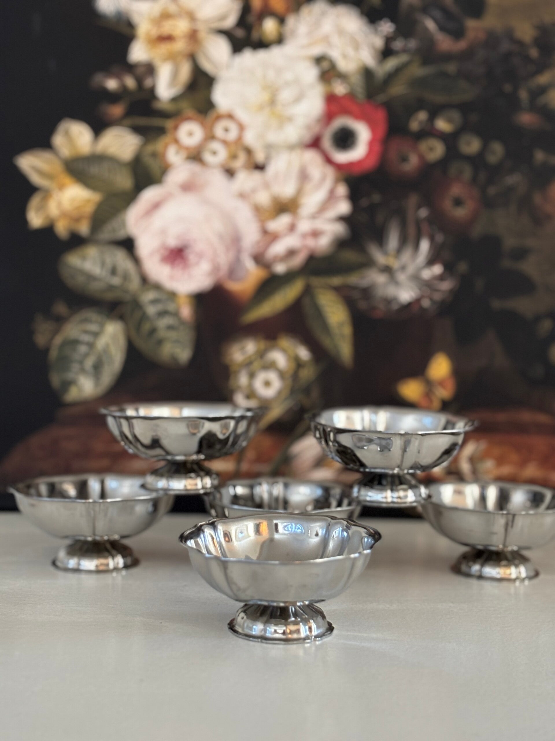 Set van 6 kleine dessertcoupes - Set of 6 small dessertcoupes