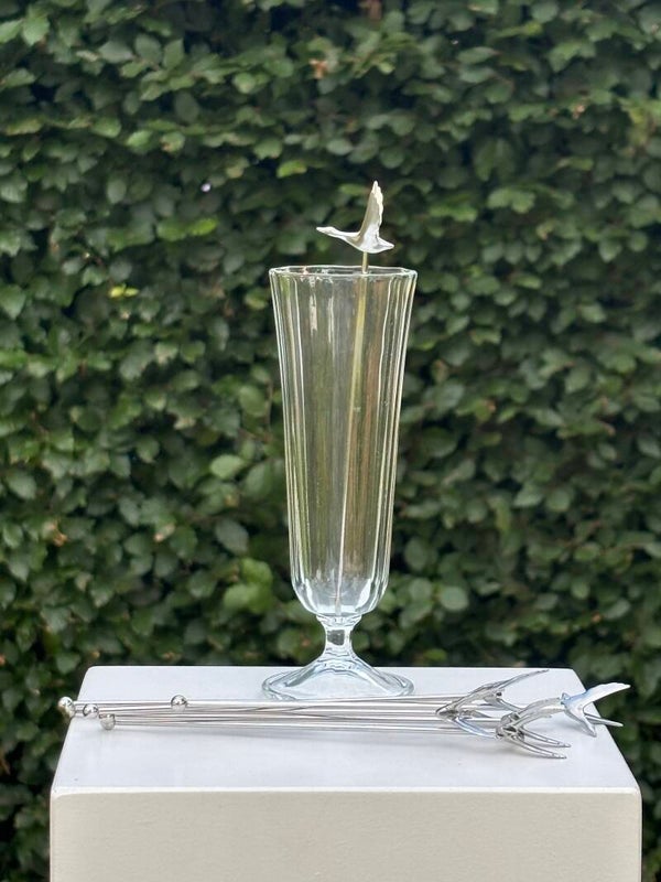 Verzilverd roerstaafje - Silver-plated stirrer