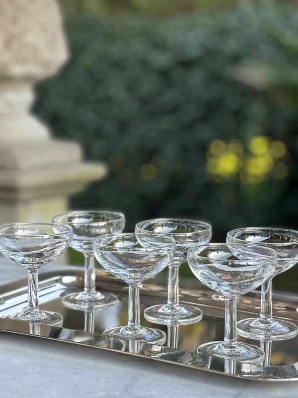 Set van 6 glazen coupes - Set of 6 glass coupes