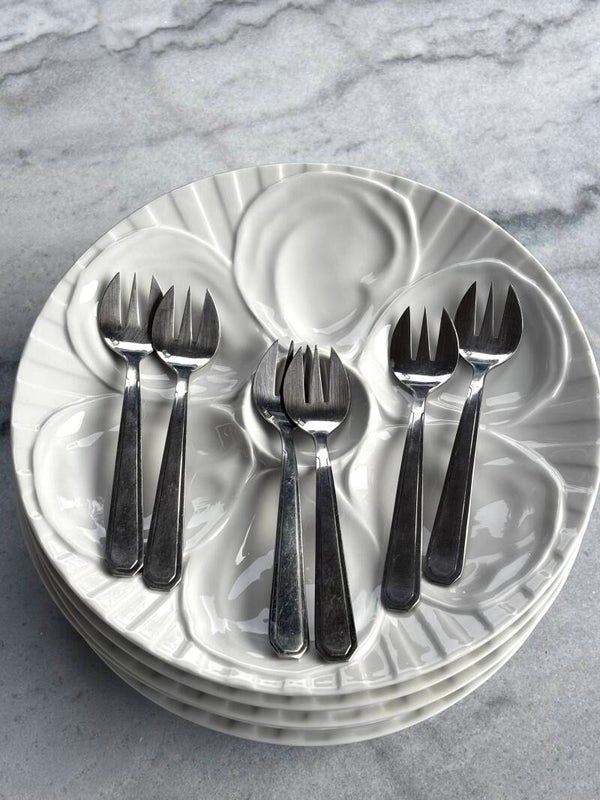 Set van 6 oestervorkjes - Set of 6 oyster forks