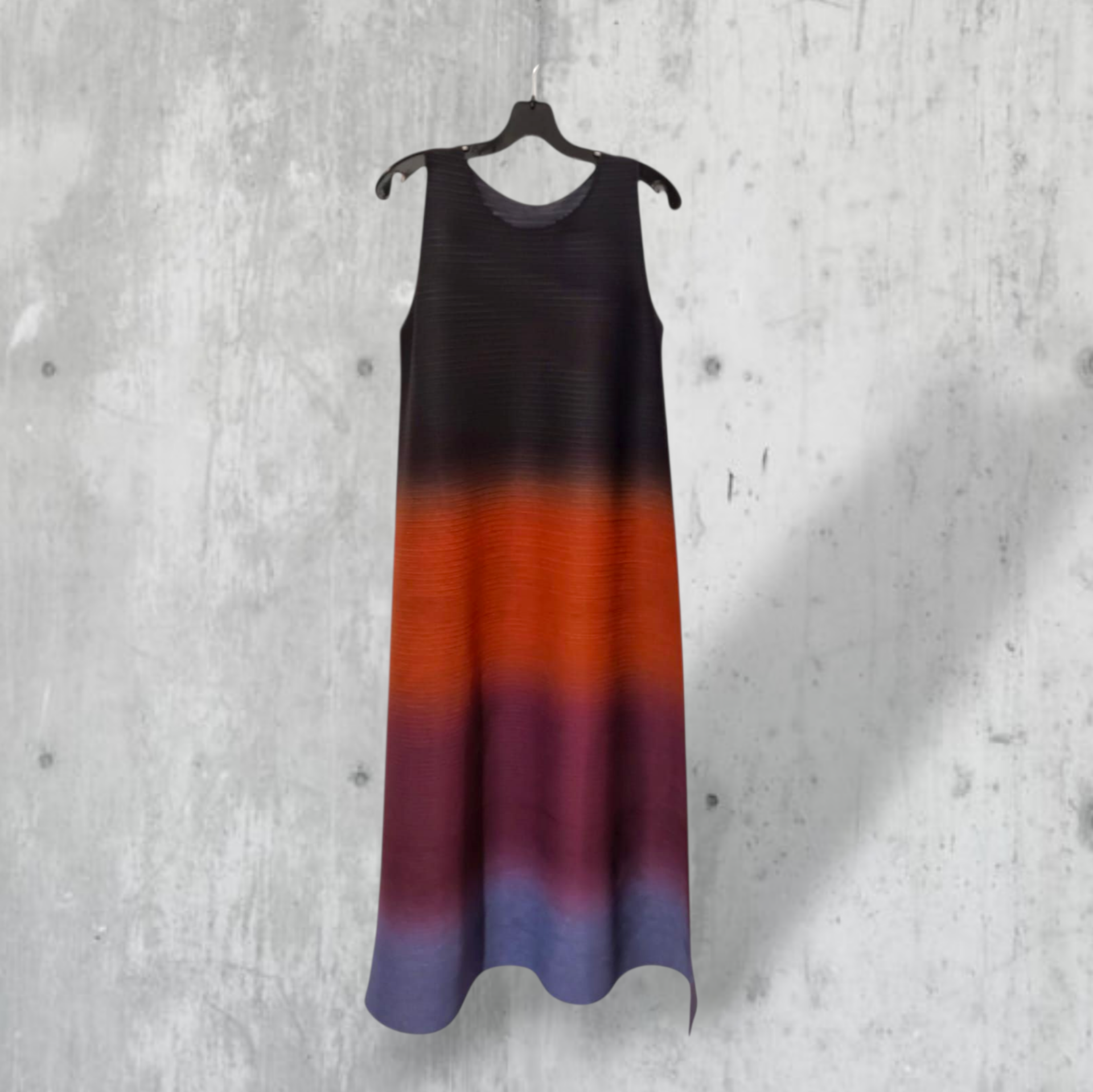 Plissee Kleid "Skoda" mit Farbverlauf in rostorange-lila