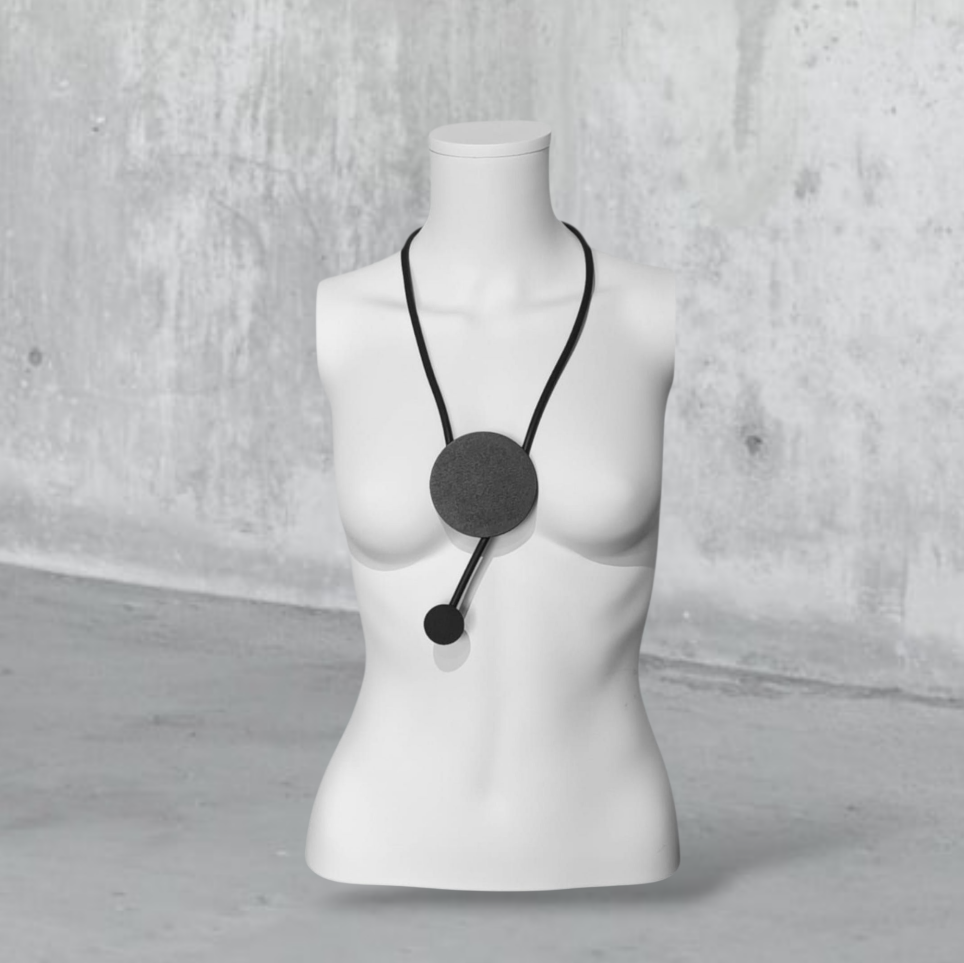 stylishe "rubber" Kette mit Elementen aus Holz