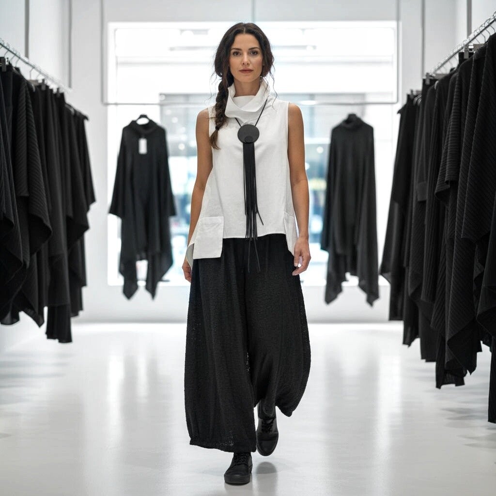 stylishe "rubber" Kette mit Elementen aus Holz