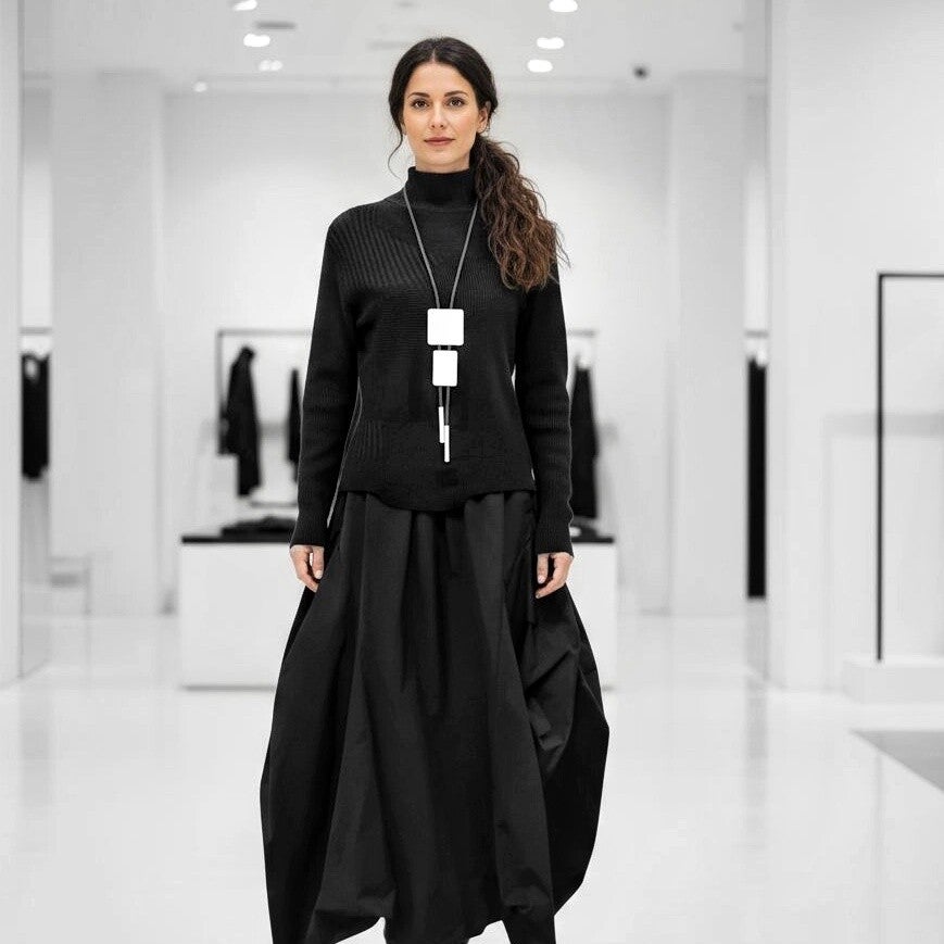 extravaganter Taft-Rock von déjà vu fashion in großzügiger Tulpenform