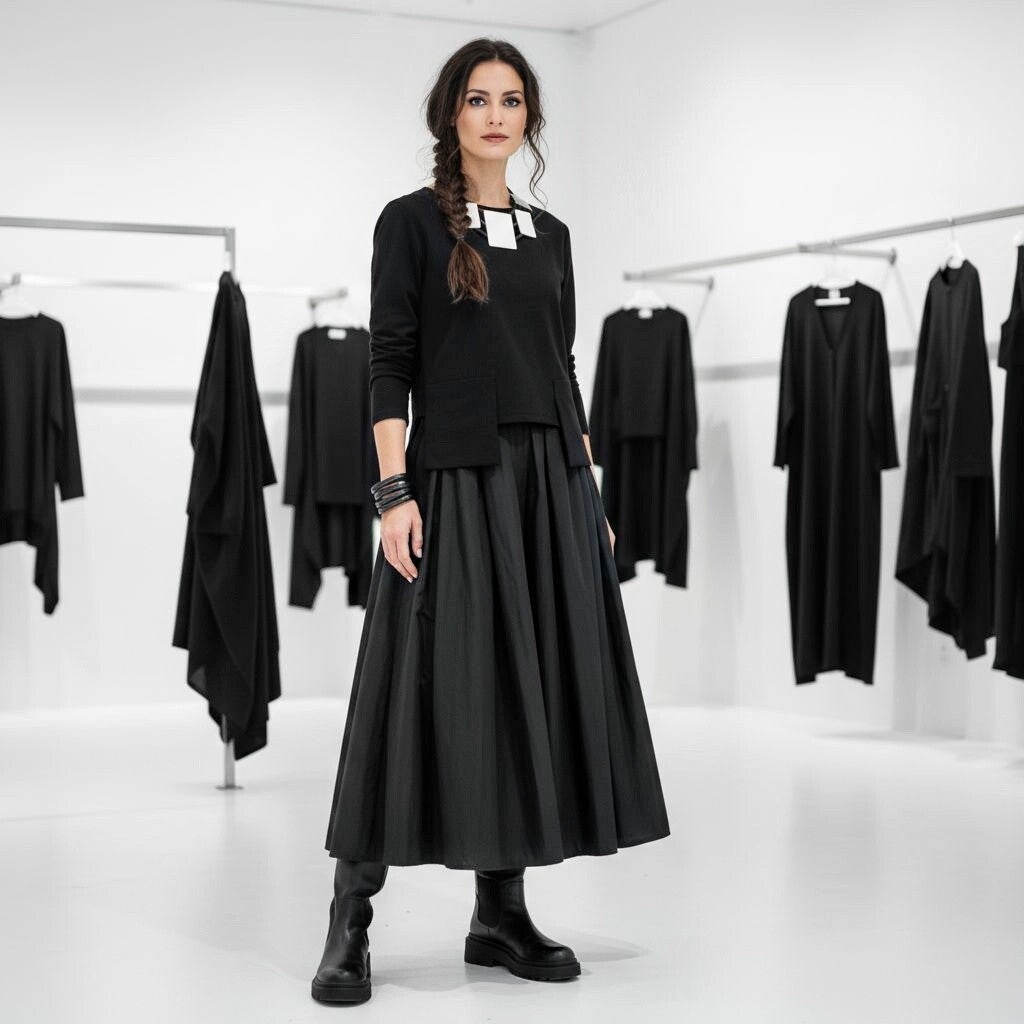 extravagante kurze Kautschuk Kette mit stylishen Elementen