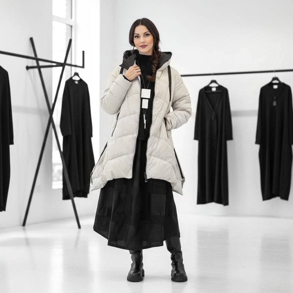 Winter Jacke "Florenza" wattiert und warm in der Farbe kit