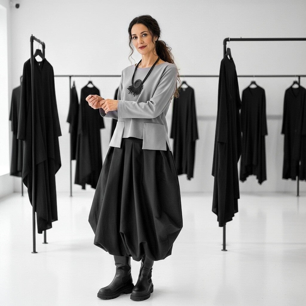 kurzes Oberteil mit pfiffigen Ziertaschen im Vorderbereich in schwarz