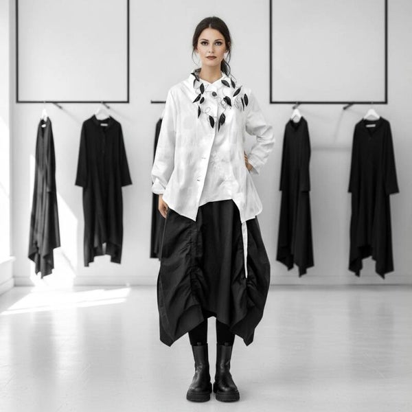 "Wendy Trendy" Jacke mit Raffbändchen aus Baumwolle in weiss