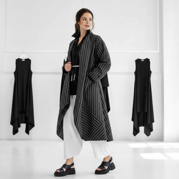 stylischer Sommer Mantel im topaktuellen Streifen Look