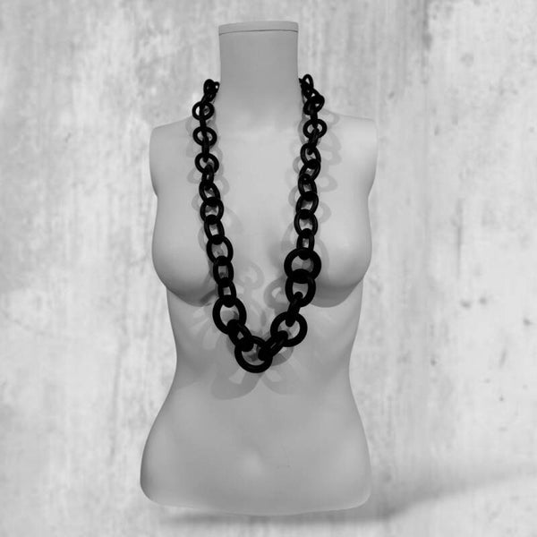 stylishe "rubber" Kette in schwarz