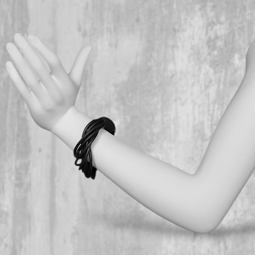 stylishes "rubber" Armband in schwarz