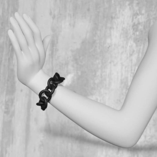 stylishes "rubber" Armband in schwarz