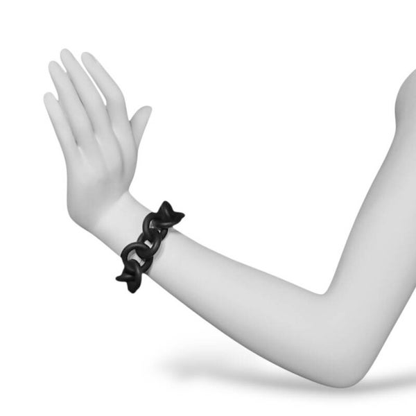 stylishes "rubber" Armband in schwarz
