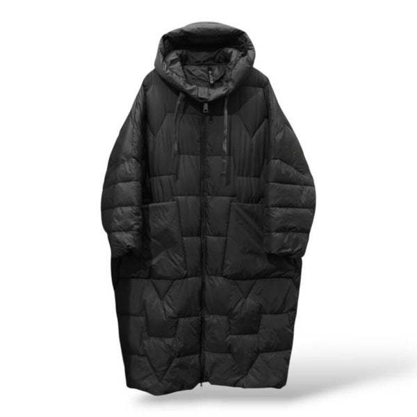 Winter Mantel "Napoli" im Oversized LOOK mit Kapuze in schwarz