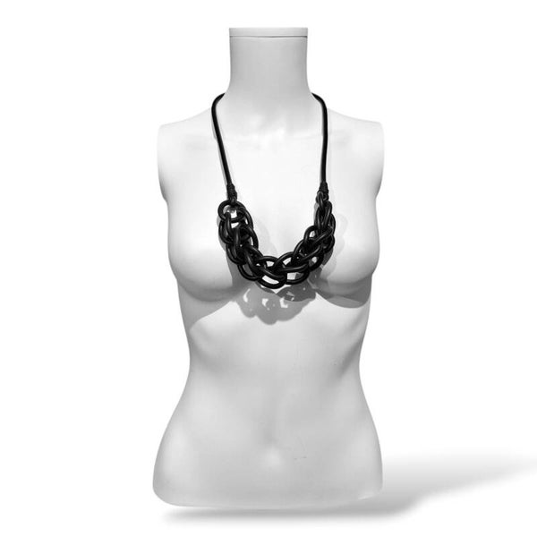 stylishe "rubber" Kette in schwarz