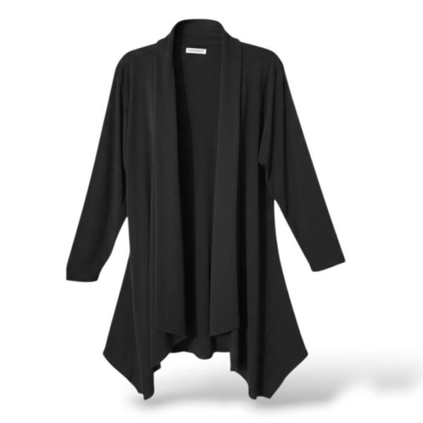 lässige Jacke "magna" in figurschmeichelnder in A-Linie in schwarz