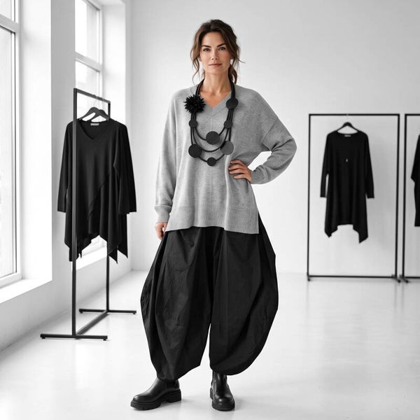 Basic Strick Pulli "Vegas" mit V - Auschnitt  - verschiedene Farben