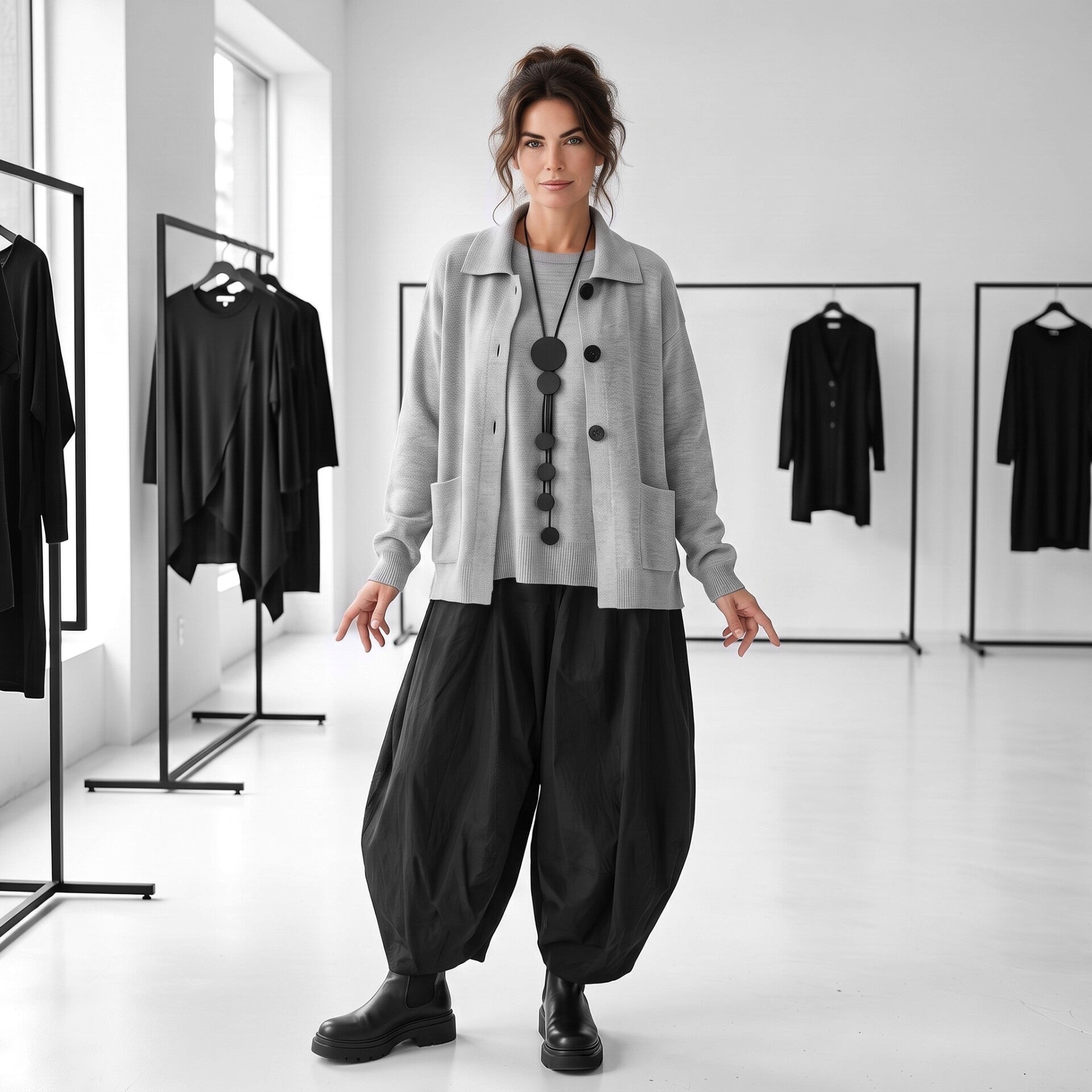 Basic Strick Jacke "Diego" in gemütlicher Kastenform - verschiedene Farben
