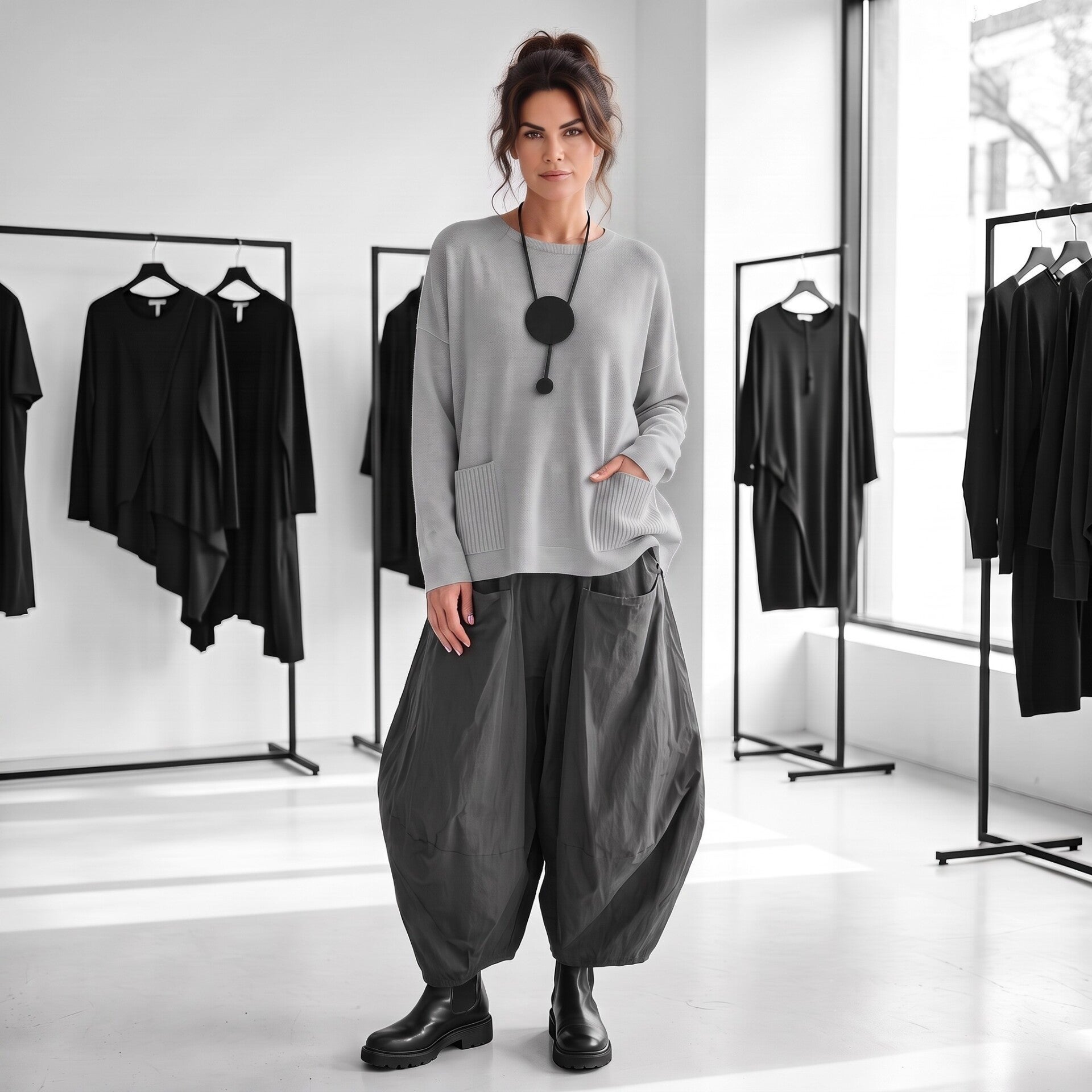 Basic Strick Pulli "Tilda" mit Taschen - verschiedene Farben