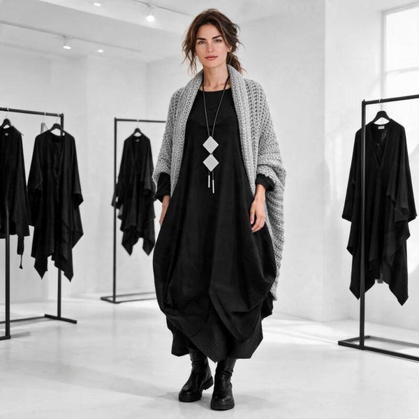 extravagante Strick Jacke "Cocoon" mit Schalkragen - verschiedene Farben