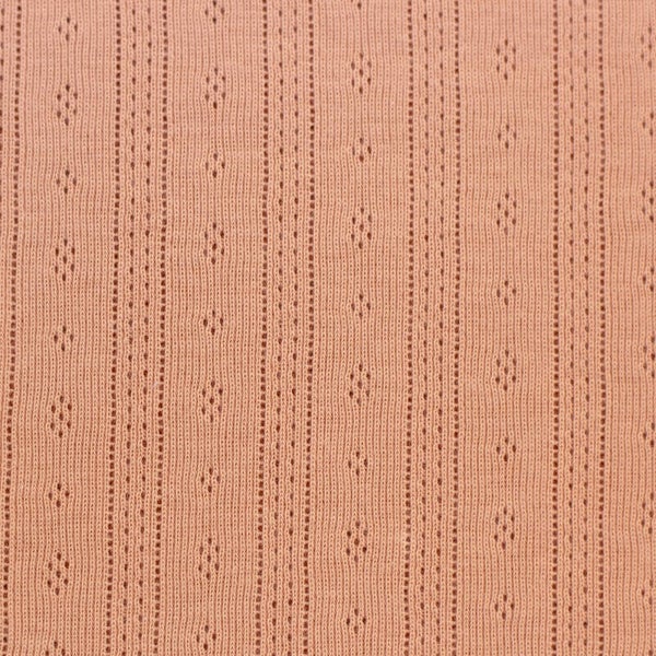 Lochstrickjersey in apricot