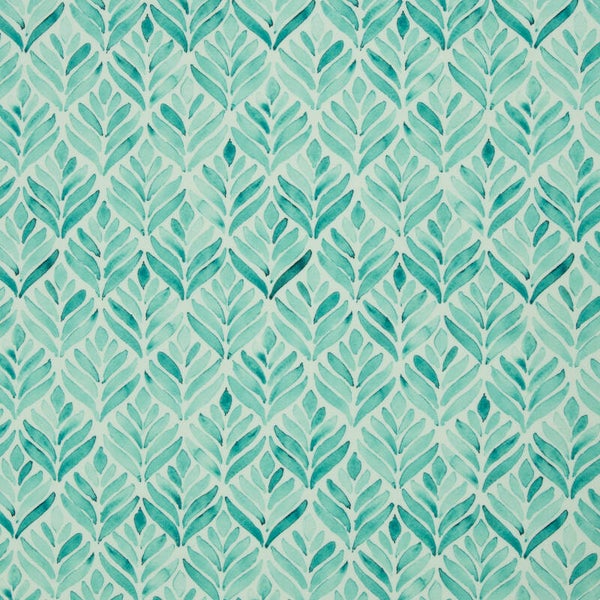 Baumwolljersey Theo Blätter- helles türkis/mint