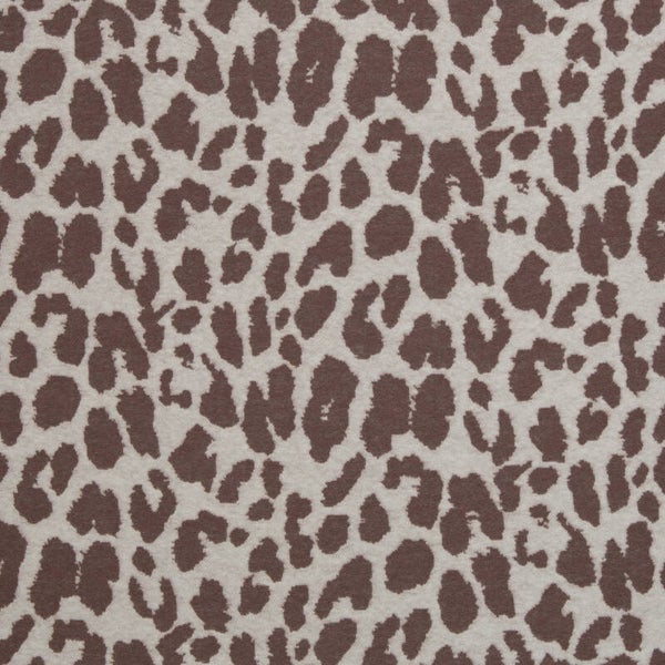Jacquard-Jersey Leo naturweiß/hellbraun