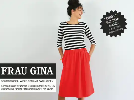 FRAU GINA • Rock Wickeloptik PAPIERSCHNITT von Studio-Schnittreif